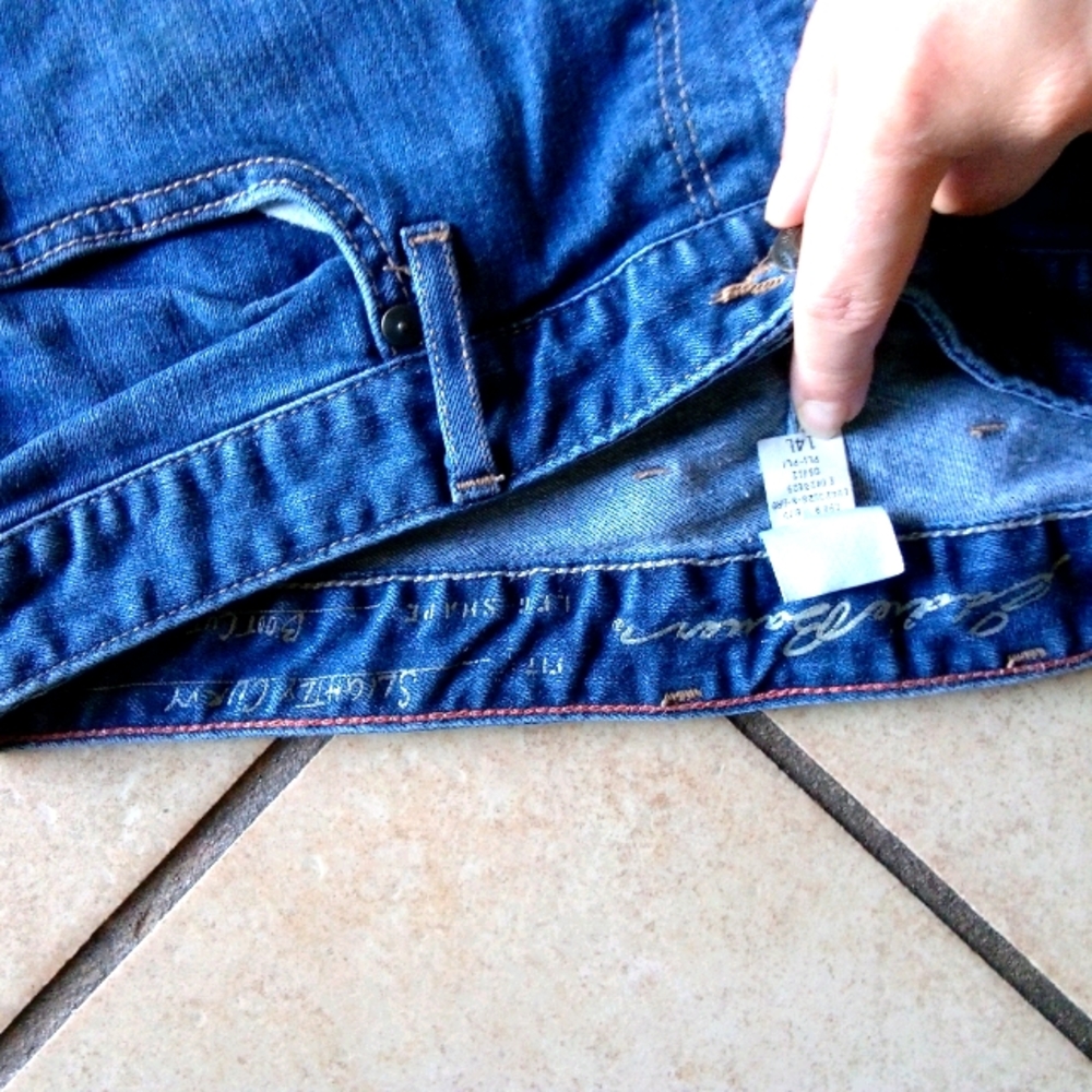 Eddie Bauer extra long sBootcut jeans.